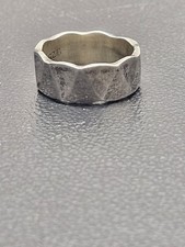 THICK .925 STERLING SILVER 8MM WIDE BAND RING size 7