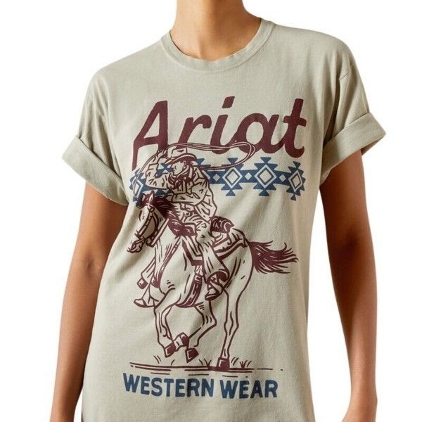 Ariat Women's Short Sleeve Classic Rider Graphic T-Shirt Sandstone 10062390