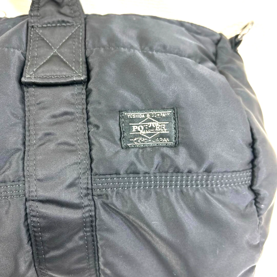 Bolso de Lona PORTER Tanker Boston Tambor Nylon Negro Viaje Gimnasio Yoshida Japón Usado Foto 2 de 4