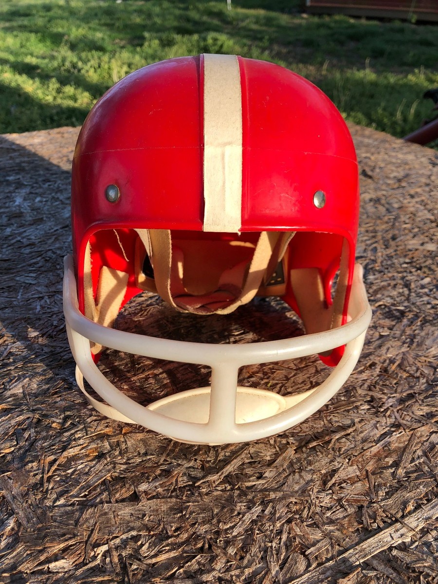 60s vintage FootballT USA製 Vintage 1950s 1960s Red Football Helmet Unbranded. Great condition
