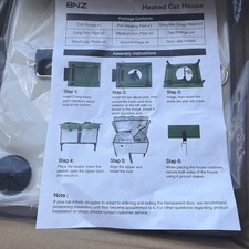 BNZ Indestructible Heated Cat House For Outside Winter Weatherproof Safe Escape