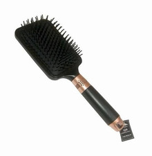 Black & Rose Gold Cushioned Paddle Hair Brush...