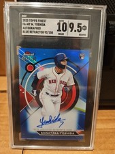 2023 Topps Finest Auto Masataka Yoshida #FA-MY Blue Refractor /150 (AU, RC)