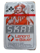 Vintage Karty do gry Lenord+Bauer Niemiecka Skat Deck Zapieczętowane Przedmioty kolekcjonerskie