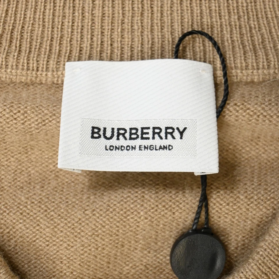 Cárdigan Burberry con motivo de monograma en cachemir beige Xs para mujer Foto 4 de 4