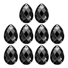 K9 Teardrop Beads, 10 Pack 38mm Grid Beads, Black