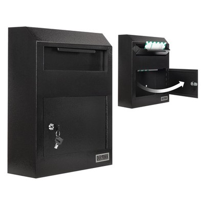 Durabox Drop Box Deposit Safe 12 x 4 x 15  Heavy Duty Steel Wall Mount Mai