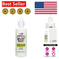 4oz Puff Fabric Paint: Glow Natural, Permanent & Waterproof for Unique Crafts