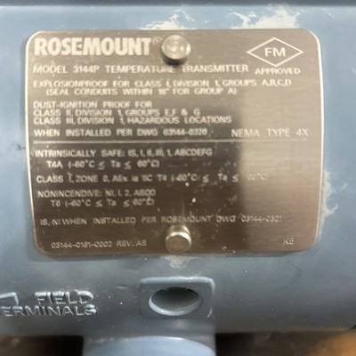 Emerson Rosemount 3144P Temperature Transmitter 3144PD1A1K5 0 To 200 DEG.F 4W