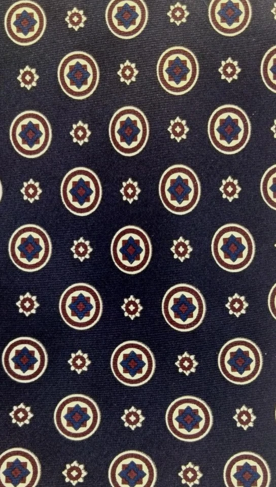 Corbata de seda Stanley Blacker patrón geométrico Foto 3 de 4