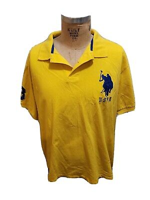 U.S. Polo Assn. #3 Men's Yellow Polo USPA Logo Short Sleeve U.S. Polo Assn. #3 Men's Yellow Polo USPA Logo Short Sleeve