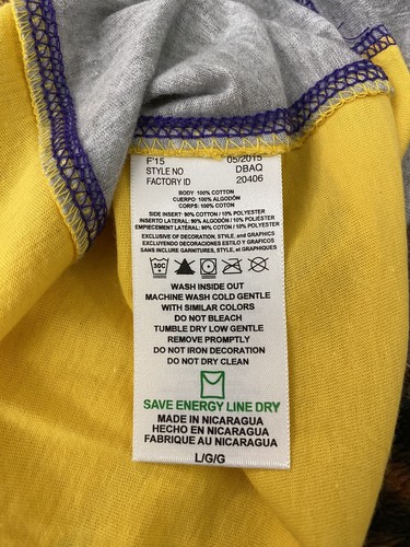 Women’s Large Minnesota Vikings Yellow/Gray Shirt - Picture 7 of 10