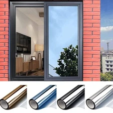 One Way Mirror Tint Window Film Privacy Protect UV Reflective Sun Block For Home