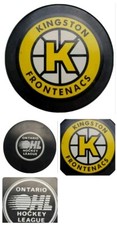KINGSTON FRONTENACS OFFICIAL OHL HOCKEY PUCK VEGUM MFG. MADE IN SLOVAKIA 