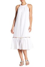Superfoxx White Pompom Midi Dress size XL 141818