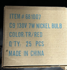  2 25ct Boxes C9 Transparent Red Replacement Christmas Light Bulbs New