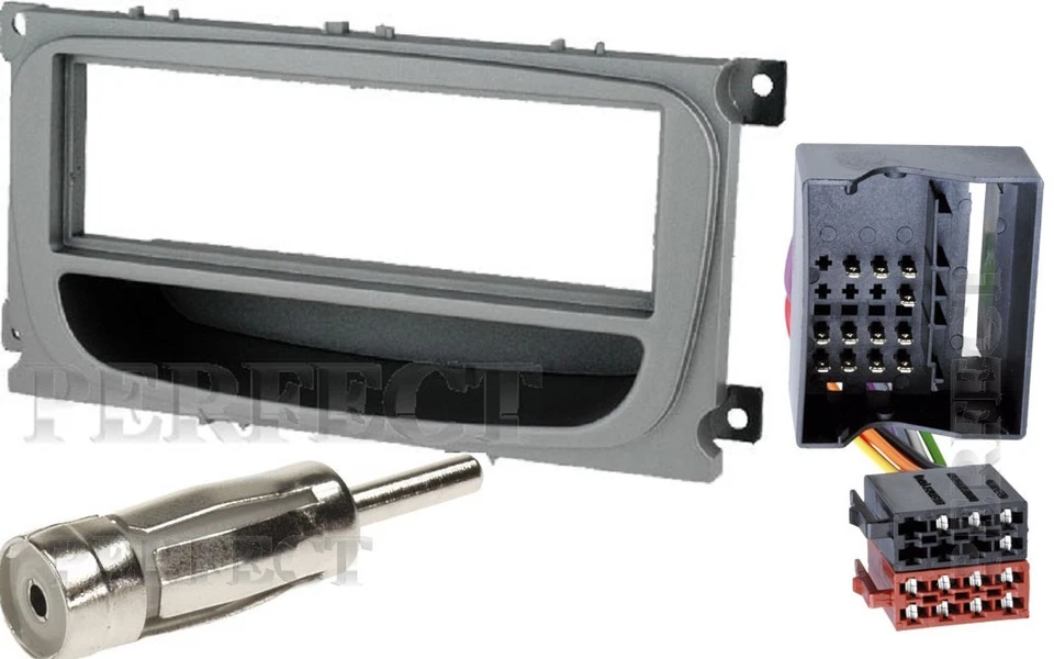 Radio Blende für FORD Focus C-Max S-Max Mondeo Kuga Galaxy DIN ISO Adapter Fach - Bild 2 von 4