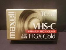 Maxell VHC-C TC-30 HGX-Gold Premium High Grade Video Cassette Tape Sealed