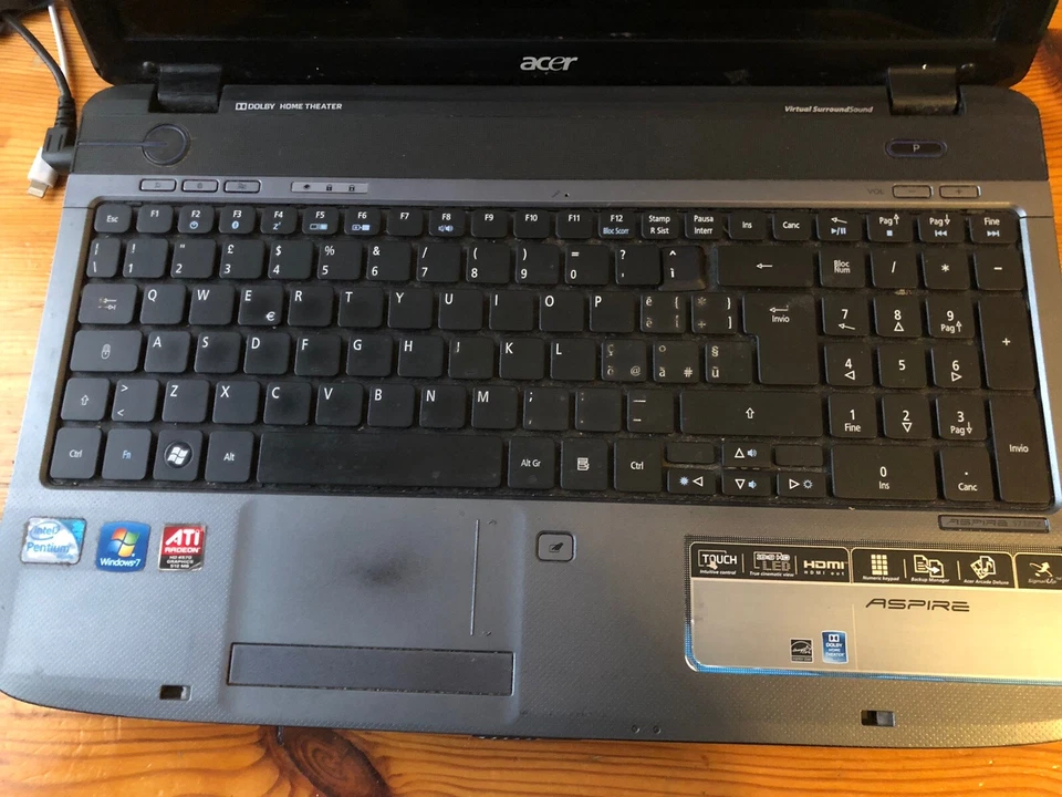 ACER ASPIRE 5738 LAPTOP Dolby Home Theater RAM 4GB HD 297 GB - Immagine 4 di 4