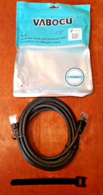 Vabogu 10' 10ft CAT-8 RJ45 network patch cable, PVC, 2000 MHz, 40 GBit/s, 26 AWG