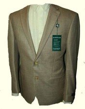 RALPH LAUREN Men's 38R TAN LINEN BLEND ULTRAFLEX BLAZER SPORTCOAT NWT