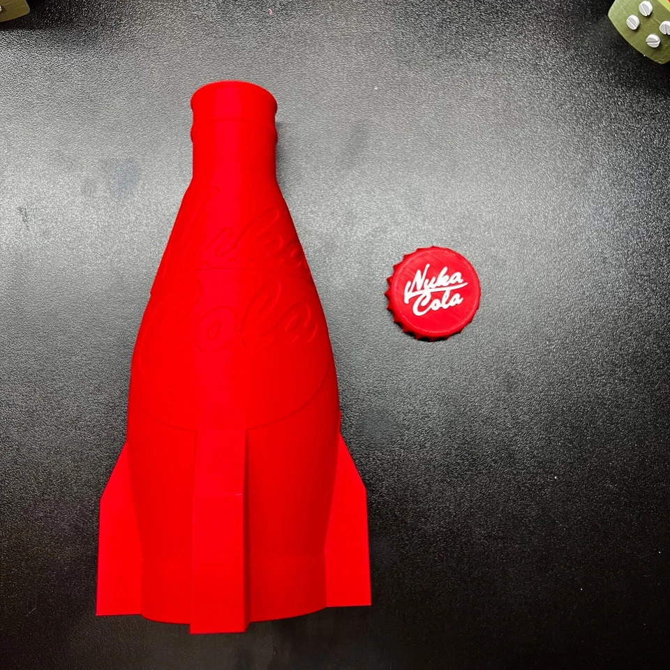 Botella y tapa Fallout Nuke Cola, accesorios de mercancía de colección, New Vegas, 4 Foto 3 de 3