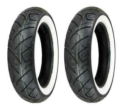 Shinko 100/90-19 & 150/80-16 777 H.D. White Wall Tires Harley-Davidson XL & Dyna