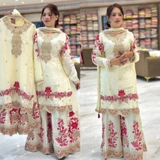 PAKISTANI INDIAN SALWAR KAMEEZ WEDDING DESIGNER BOLLYWOOD OFF-WHITE PARTY WEAR