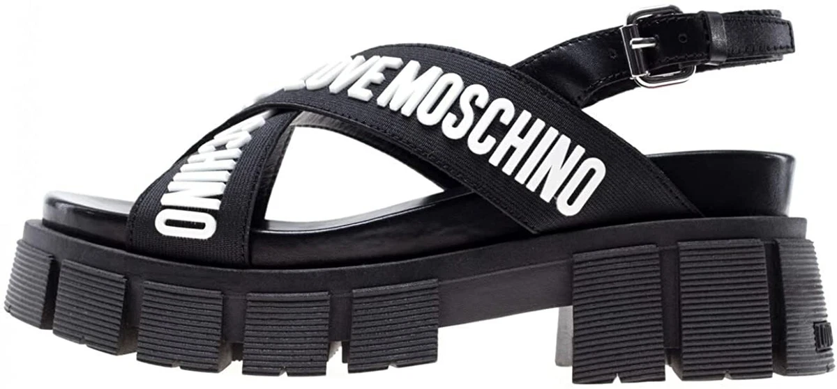 Love Moschino Women Tassel Sandal 100 White Ladies Sling Back Shoes Size 9 New