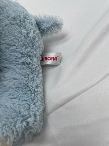 Aurora Elephant Plush 2017 Blue Sits 9 Inches - Picture 4 of 7