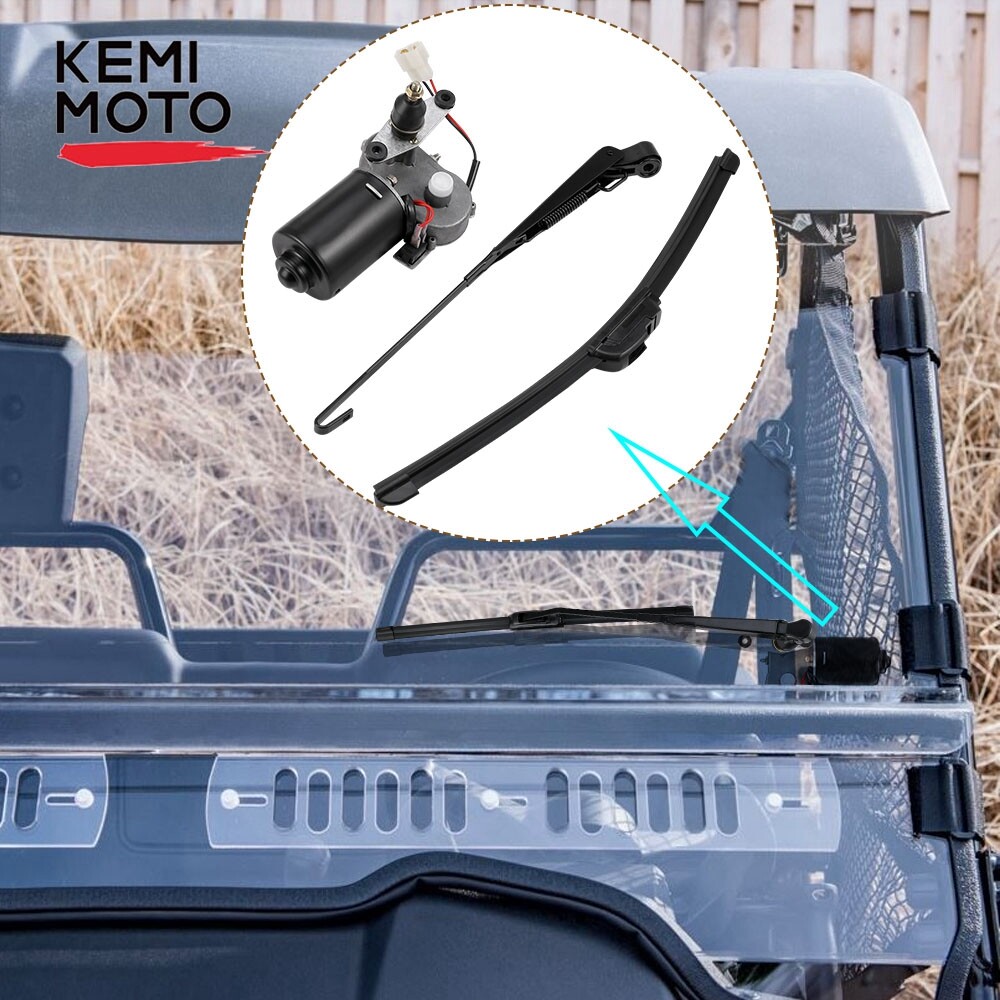 WOOXGEHM Windshield Wiper Kit, 12V 105Â° Rotating Windshield