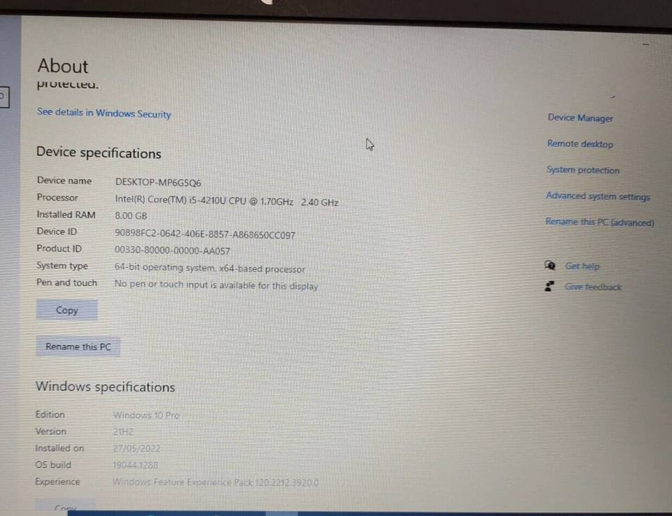 Toshiba Laptop Satellite Pro R50-B-12U i5 240GB SSD 8GB RAM*SPONGY MOUSE BUTTON* - Image 2 of 4