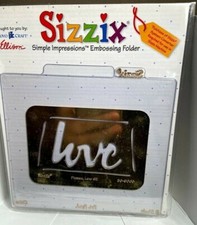 Sizzix Ellison Simple Impressions Embossing Folder  NEW  Love