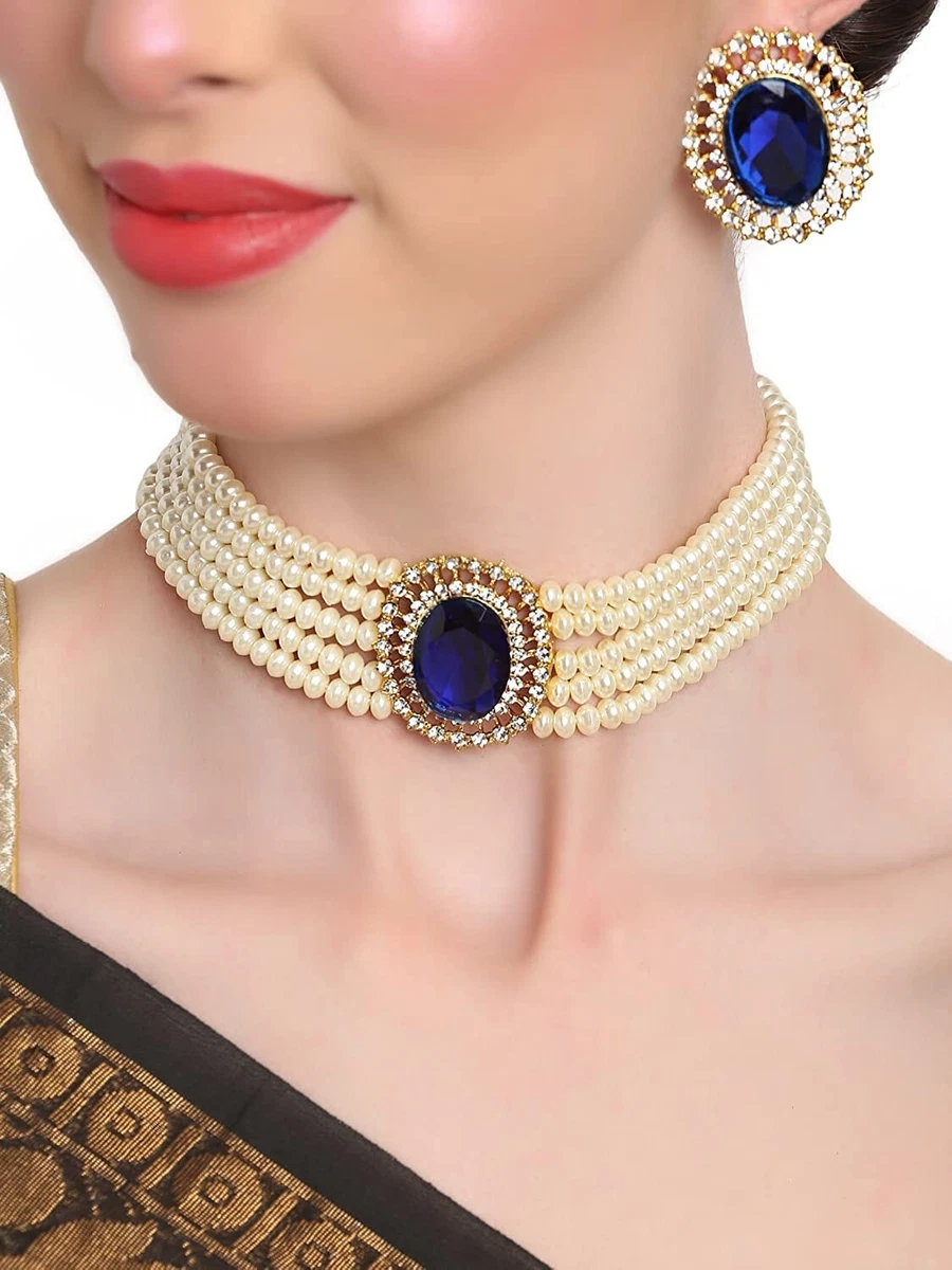 sandwich niece Fæstning India Style Gold Plated Latest Stylish Fancy Choker Pearl Necklace Jewellery Set | eBay sandwich niece Fæstning India Style Gold Plated Latest Stylish Fancy Choker Pearl Necklace Jewellery Set | eBay