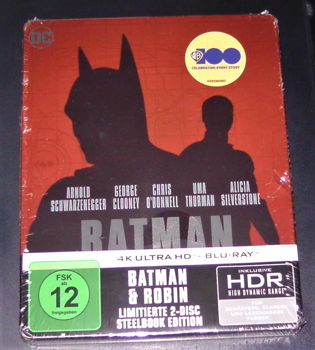Batman & Robin Limited Steelbook Edition 4K UHD Blu Ray + Blu Ray New & OVP