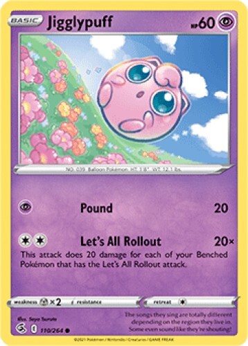 Jigglypuff Pokemon Fusion Strike TCG Card 110/264