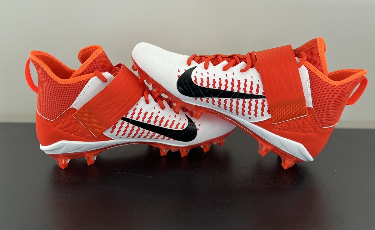 Size 11.5 - Nike Alpha Menace Pro 2 Mid White Team Orange for sale