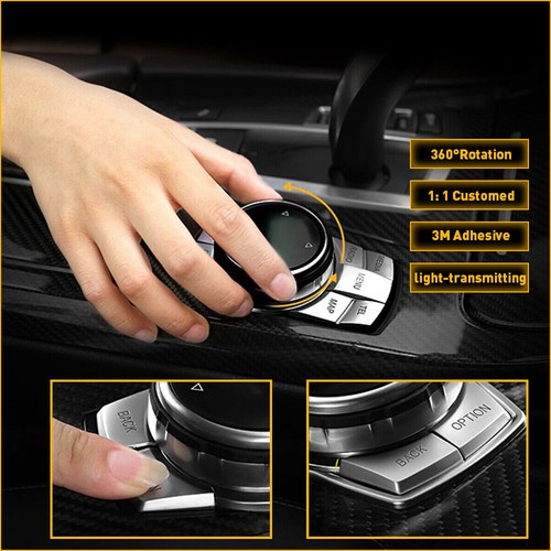 Chrome iDrive Multi Media Button Decor Cover Trim For BMW 1 3 4 5 6 Series X5 X6 - 第 4/12 張圖片