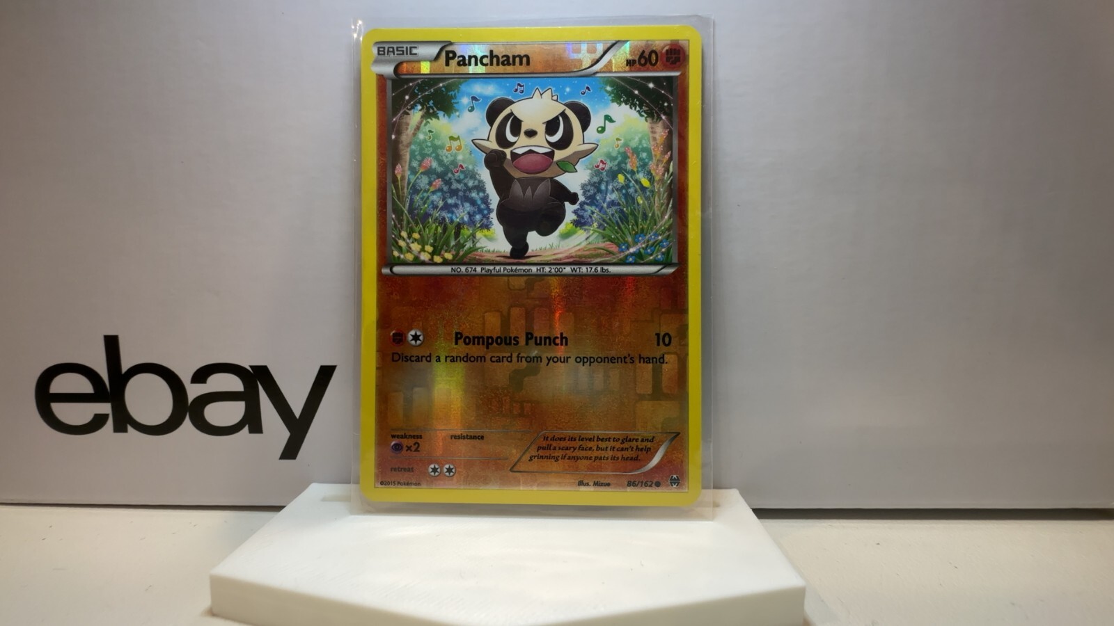 Pancham - 86/162 - Common - Reverse Holo  - NM - XY BREAKthrough Pokemon