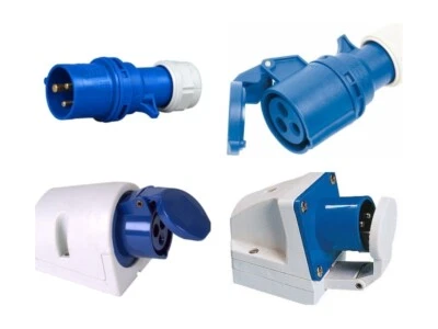 CEE Camping Caravan 16A 3polig Stecker Kupplung Wandsteckdose Adapter PCE TWIST