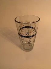 Bar Glass Cocktail Drink Recipes. Bartender. Heavy 6" Glass 16 oz. New with tags