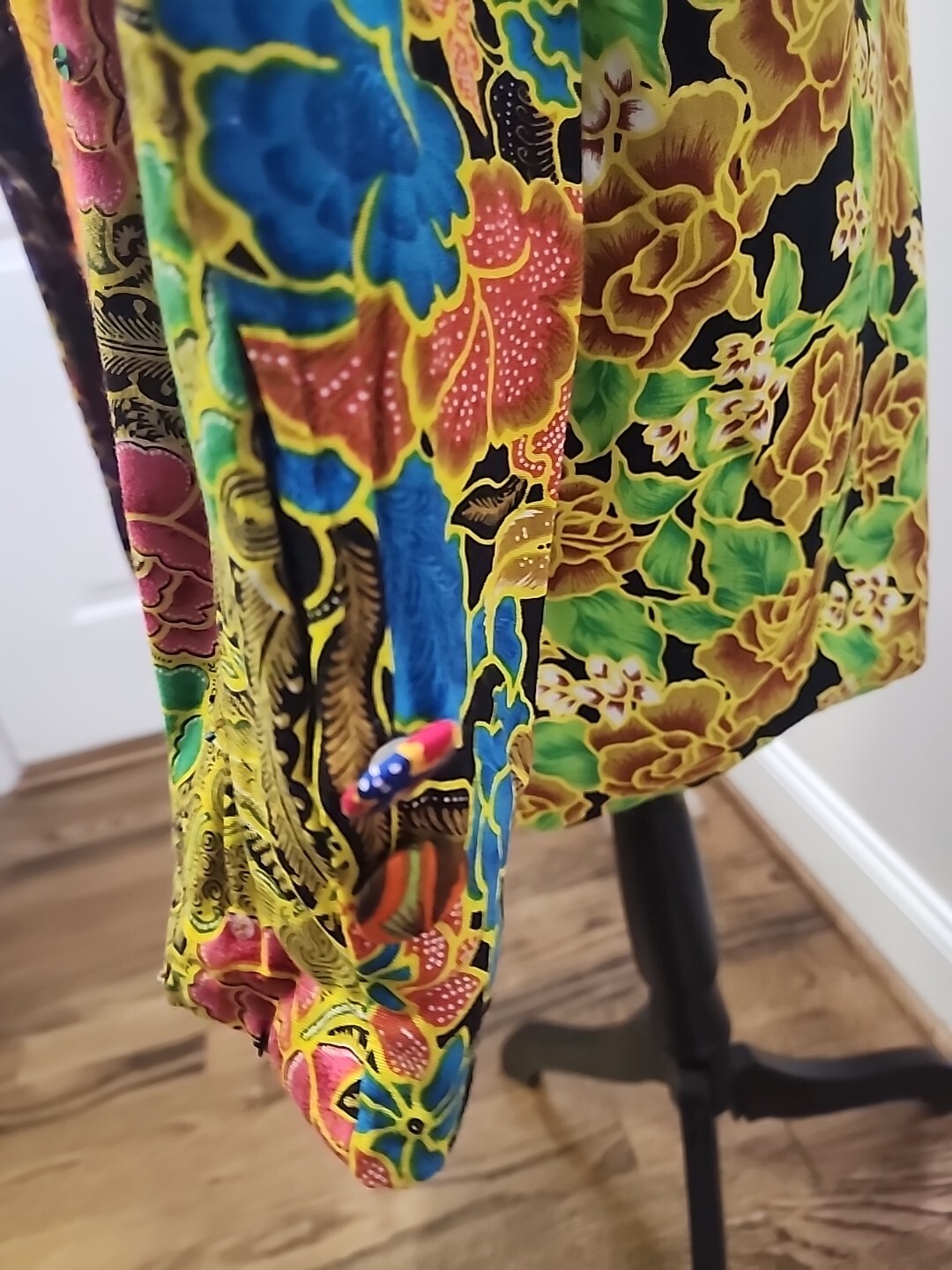 Vintage Patchwork Blazer Jacket S / M Sequin Bead… - image 8