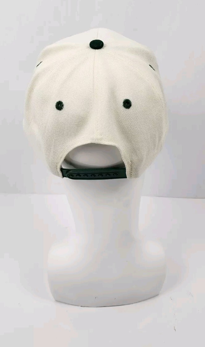 Vintage Eckrich Snapback Hat Adjustable Green Bei… - image 3