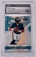 Eagles Jalen Hurts 2020 Panini Honors No.5 #38/70 CSG Graded 10 Rookie Card