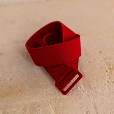 Bottega Egnazia x Marta Ferri BE Crepe Belt Red Sz 85 cm (32'' length) Rare