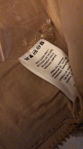 Anthropologie Cream Tone Beaded & Bronze Sequin Gemini Clutch NWT - Picture 14 of 17