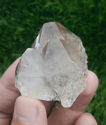 Riebeckite Included Tabular Smoky Quartz Crystal From Buner District Kpk Pak. 