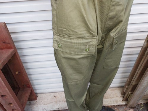 AUSTRALIAN ARMY GREEN JUNGLE PANTS 30 to 40" VIETNAM WAR - REPRODUCTION NEW MADE - Picture 3 of 6