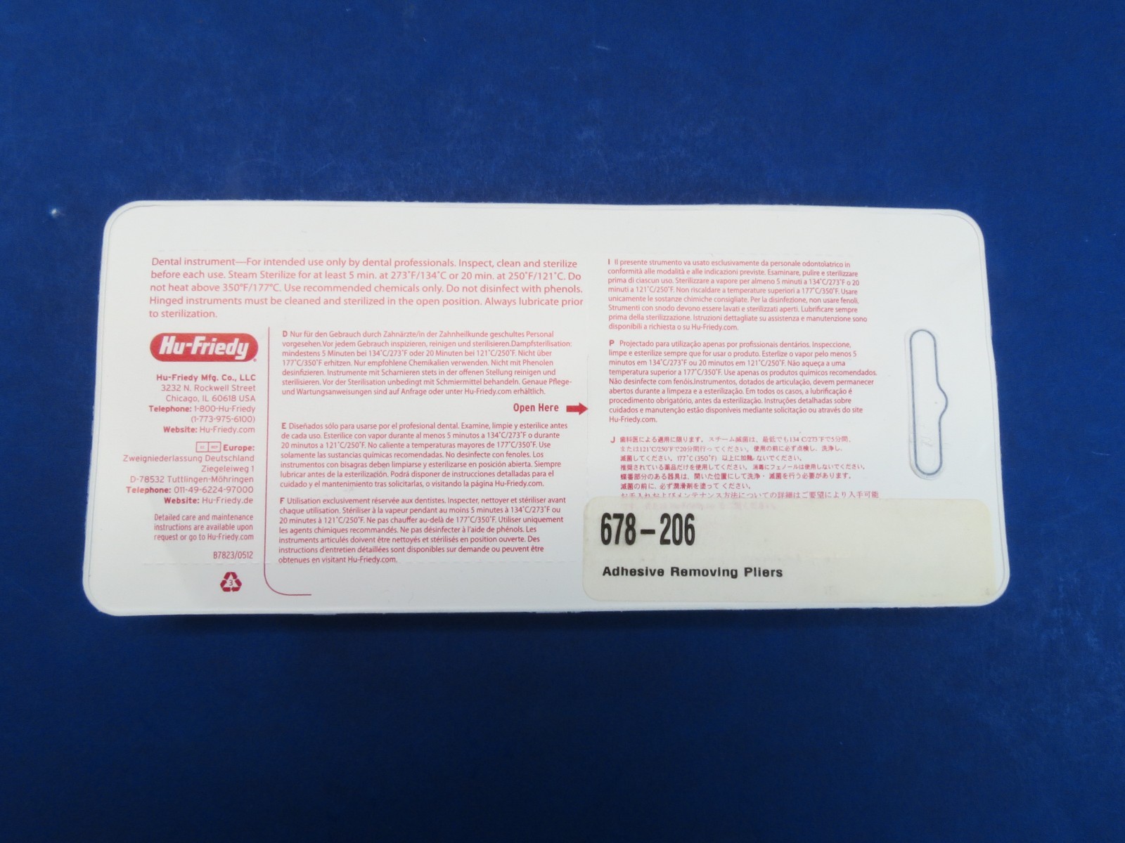 Pinze Per La Rimozione Della Staffa Linguale (1 U.) - HU-FRIEDY - Foto 3