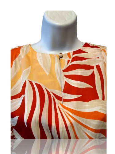 Blusa Ann Taylor Talla S Cintura Elástica Sin Mangas, Multicolor Tropical. NS-4 - Imagen 2 de 8